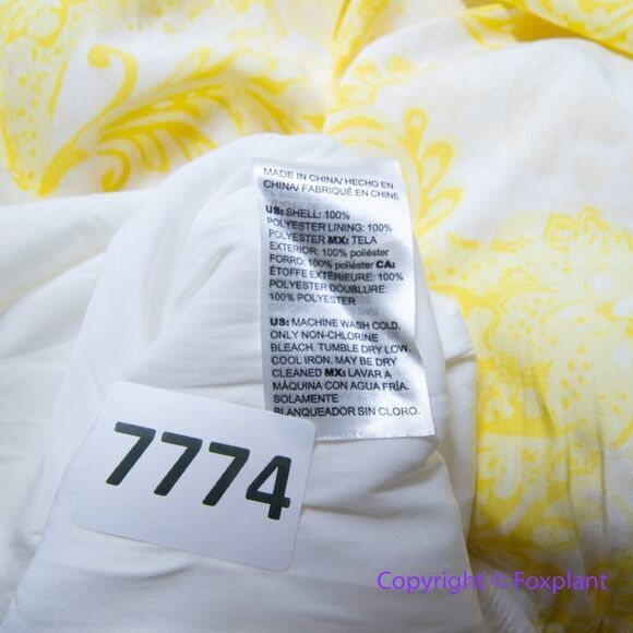 New! Chico's Tiered Paisley Maxi Dress yellow, Chico size 0, US size S/4 - Picture 15 of 16